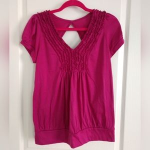 Buckle Daytrip Pink ruffle top xl open back